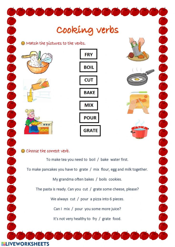 Cooking Vocabulary Interactive And Downloadable Worksheet You Can Do The Exercises Online Or