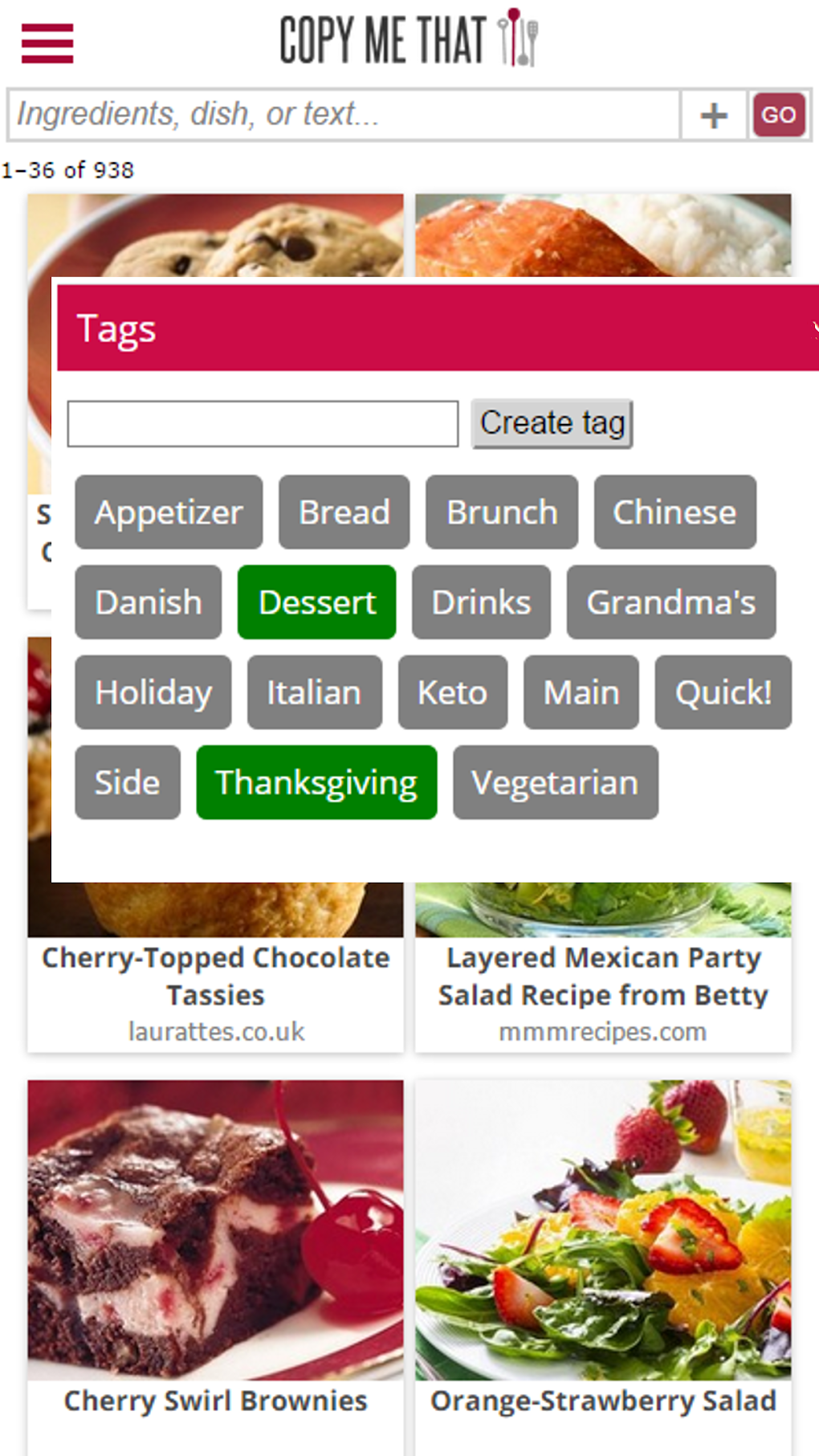 Copy Me That Recipe Manager