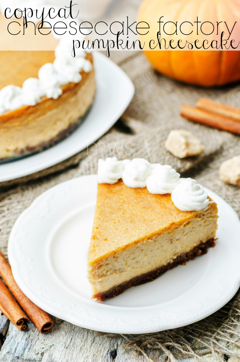 Copycat Cheesecake Factory Pumpkin Cheesecake Recipe