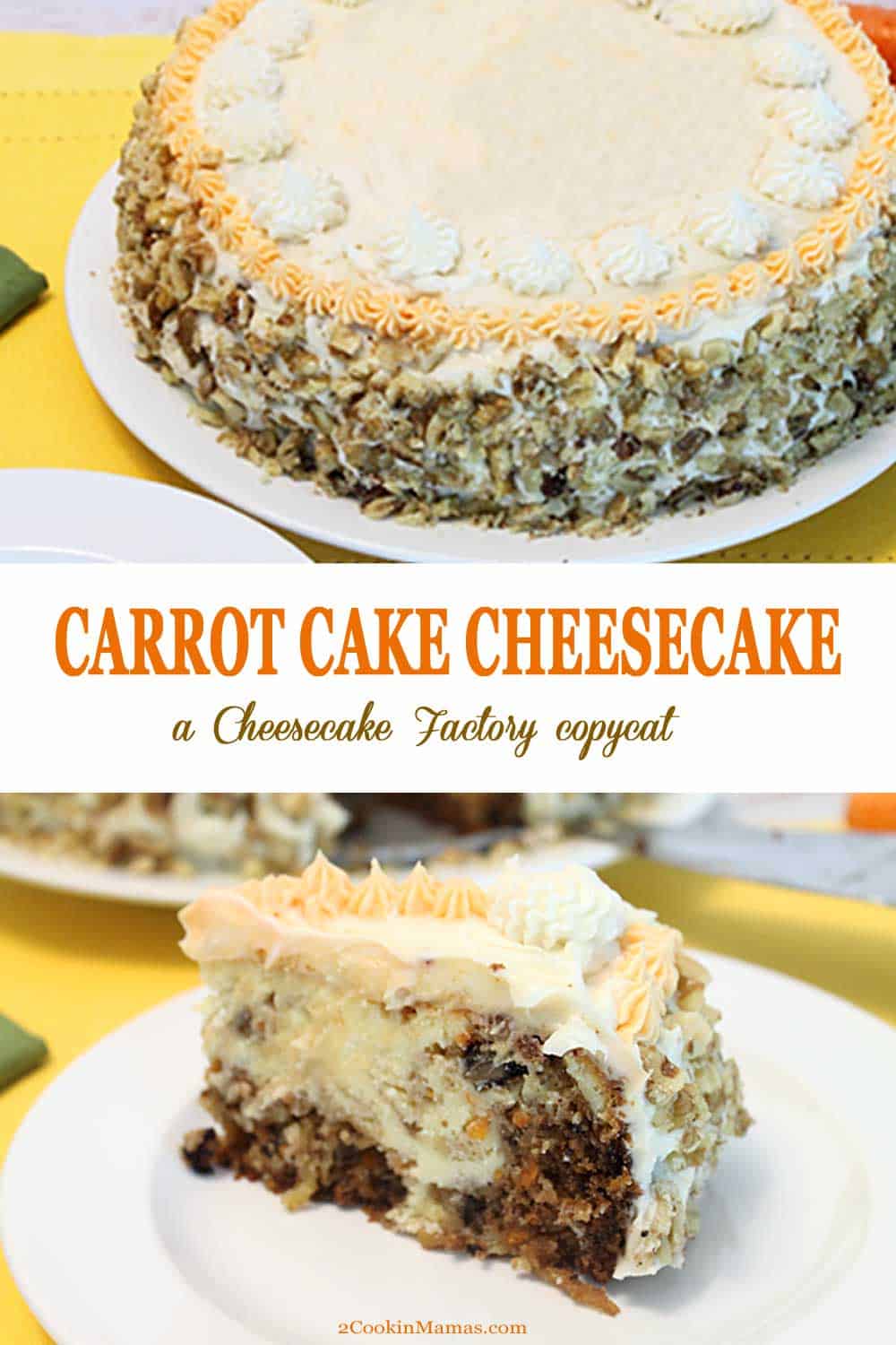 Carrot Cheesecake Copycat Recipe: Cheesecake Factory Style