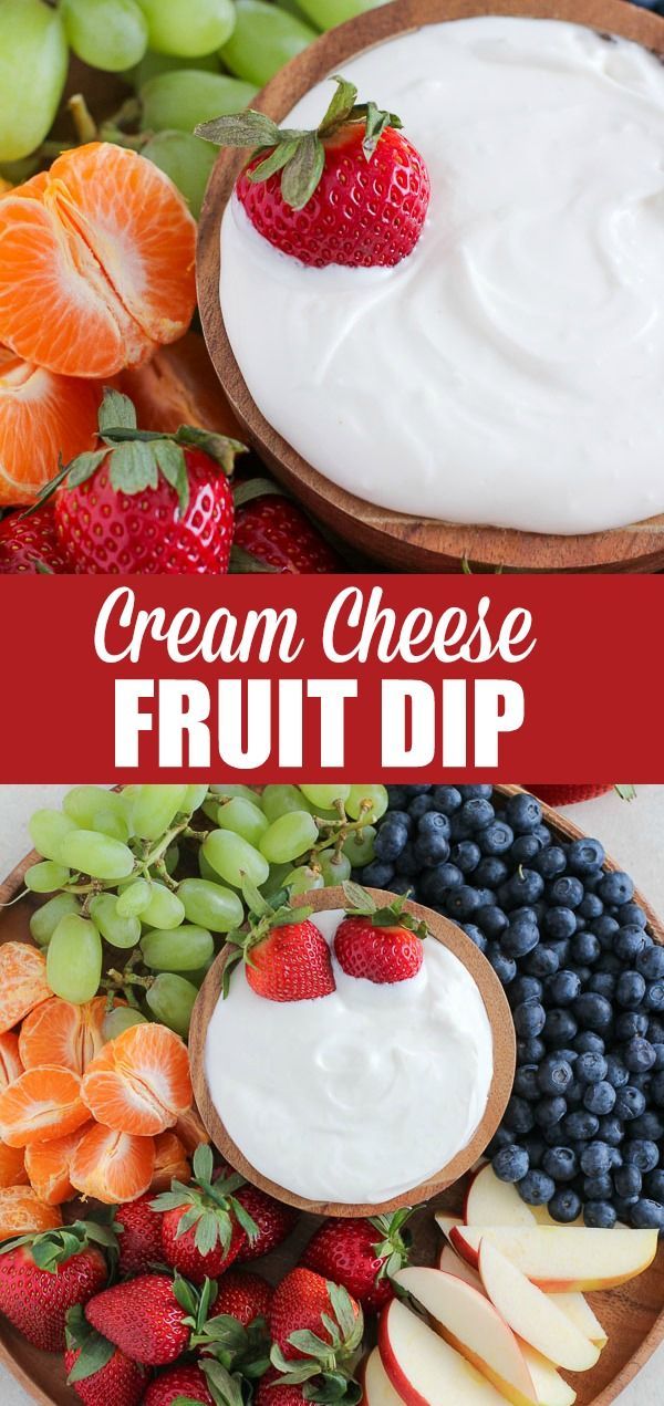 Cream Cheese Fruit Dip Easy 4 Ingredient Recipe