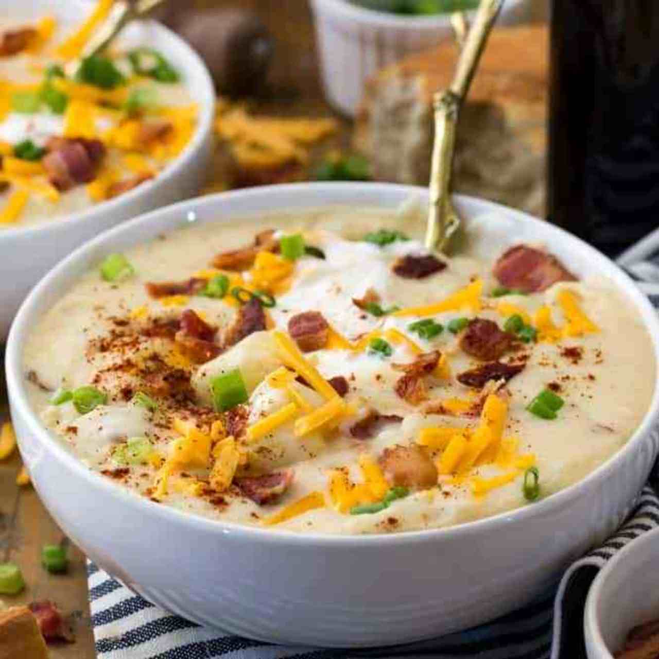 Cream Of Potato Soup Recipe How To Make Creamy Potato Soup Eatwell101