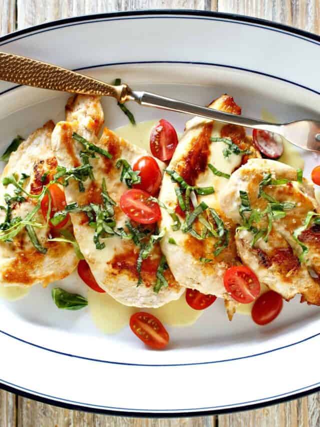 Creamed Chicken With Fresh Basil Tomatoes Southern Plate