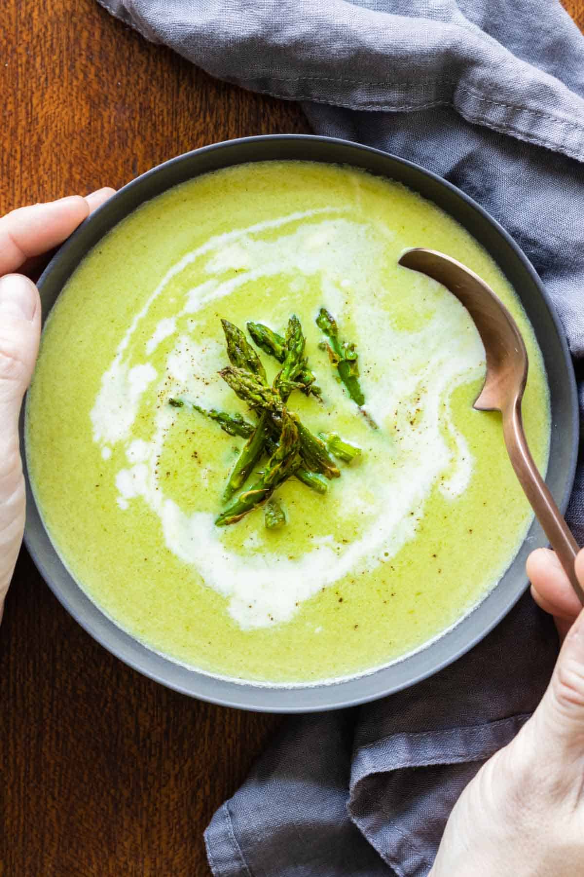 Creamy Asparagus Soup Green Healthy Cooking