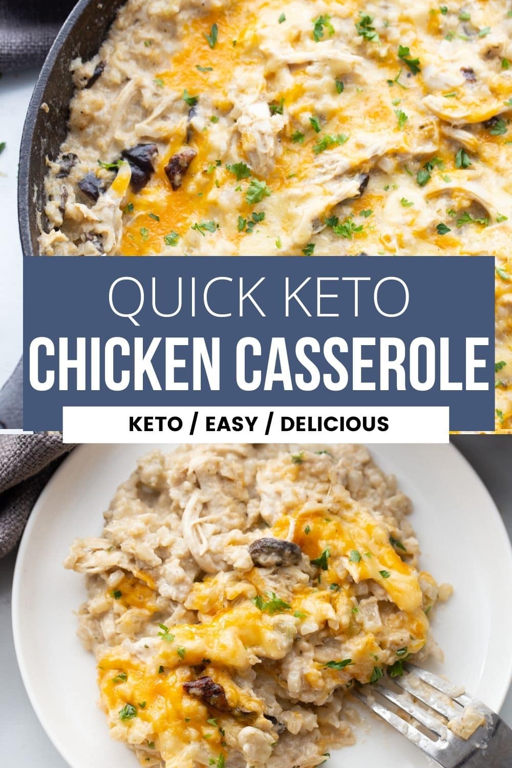 Creamy Chicken And Cauliflower Rice Casserole Keto Low Carb Chicken Recipes Casserole Low