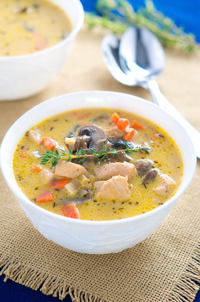 Creamy Chicken And Mushroom Soup Delicious Meets Healthy