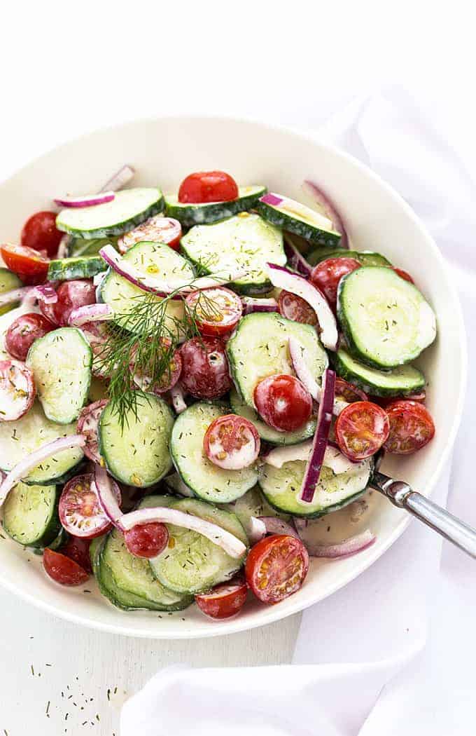 Creamy Cucumber Tomato Salad The Blond Cook