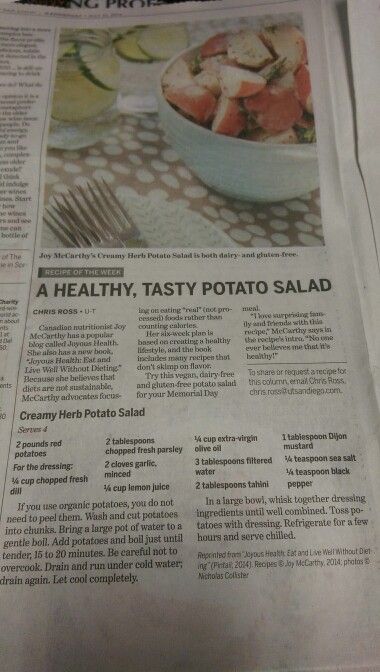 Creamy Herb Potato Salad Inspirehealth