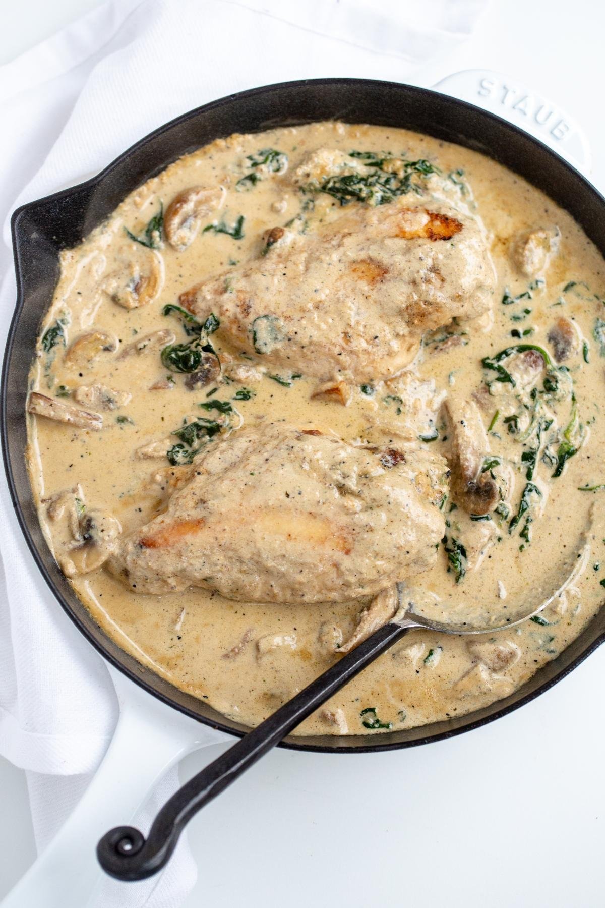 Creamy Pan Seared Chicken Breast Recipe Momsdish