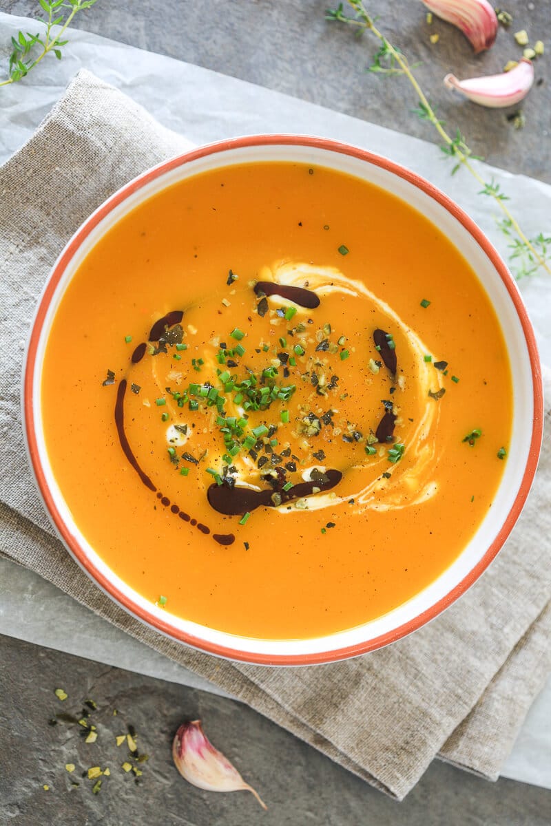 Creamy Pumpkin Soup Vibrant Plate