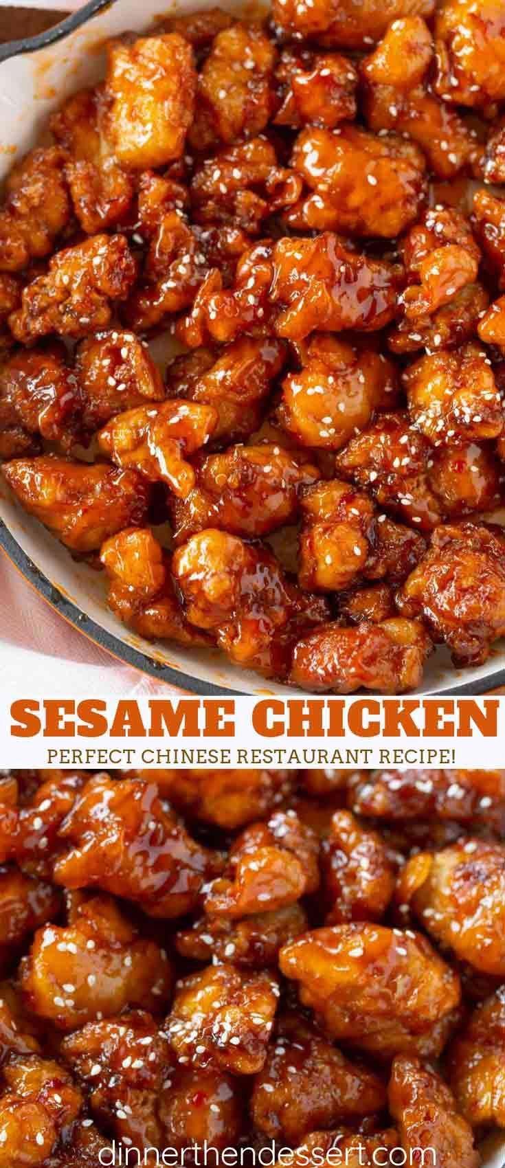 Crispiest Chinese Sesame Chicken In 30 Mins Dinner Then Dessert Recipes Easy Chinese