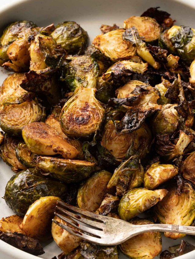 Crispy Baked Brussel Sprouts Balsamic Honey Bessie Bakes