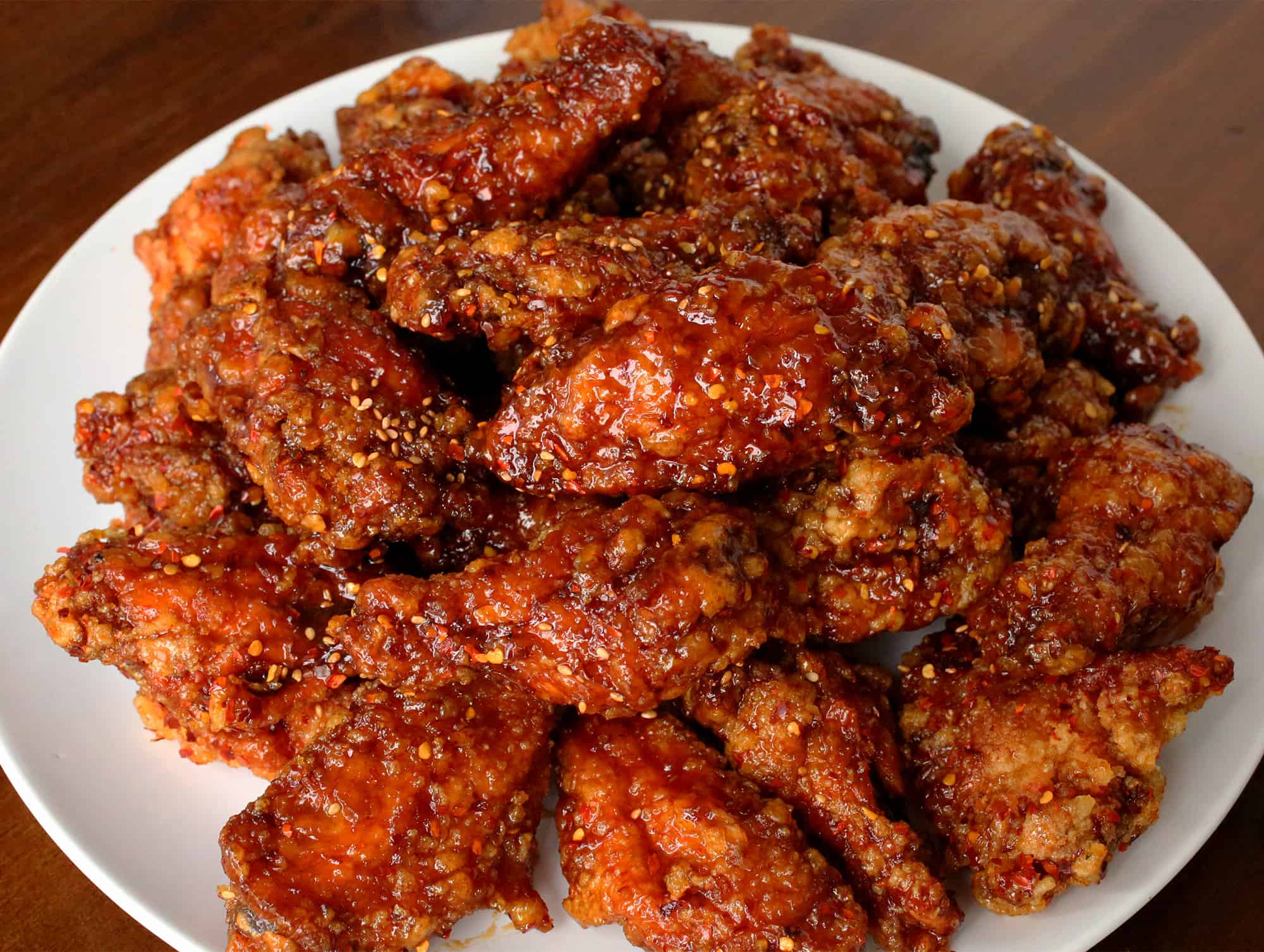 Crispy Crunchy Korean Fried Chicken Dakgangjeong Recipe Maangchi Com