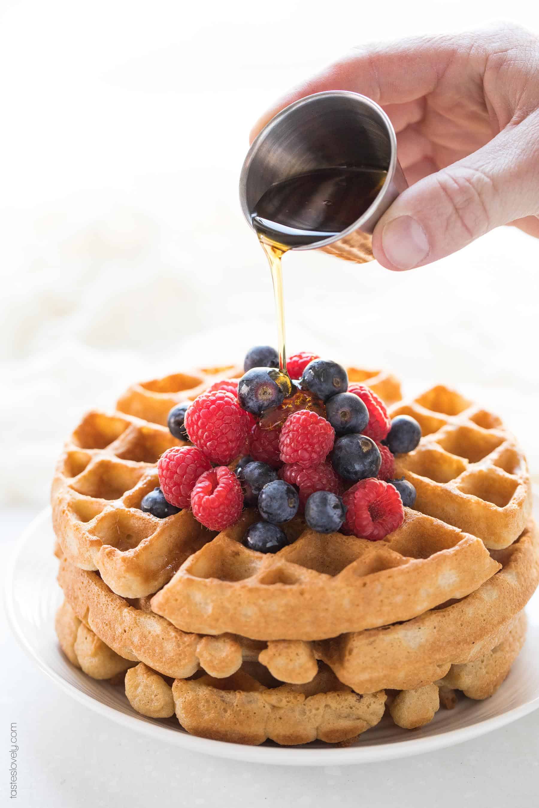 Crispy Paleo Waffles Gluten Free Dairy Free Tastes Lovely