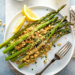 Crispy Parmesan Oven Roasted Asparagus Lemon Blossoms