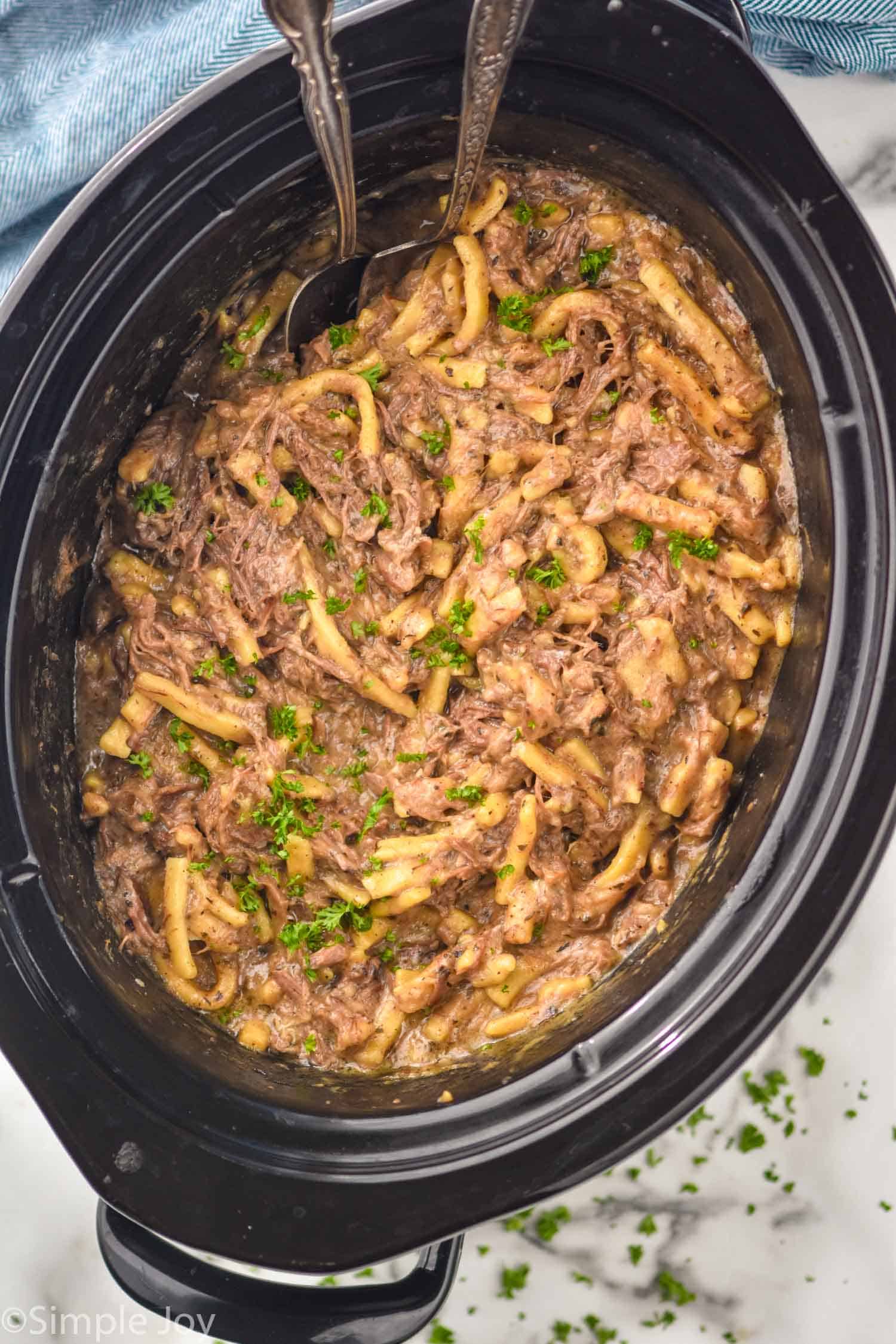 Crock Pot Beef And Noodles Simple Joy