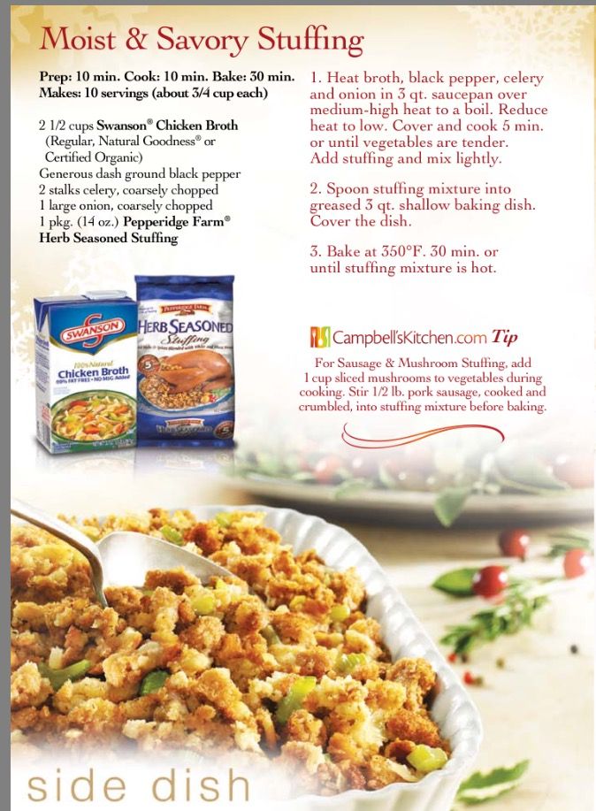 Crockpot Chicken And Dressing Pepperidge Farm Stuffing Recipes