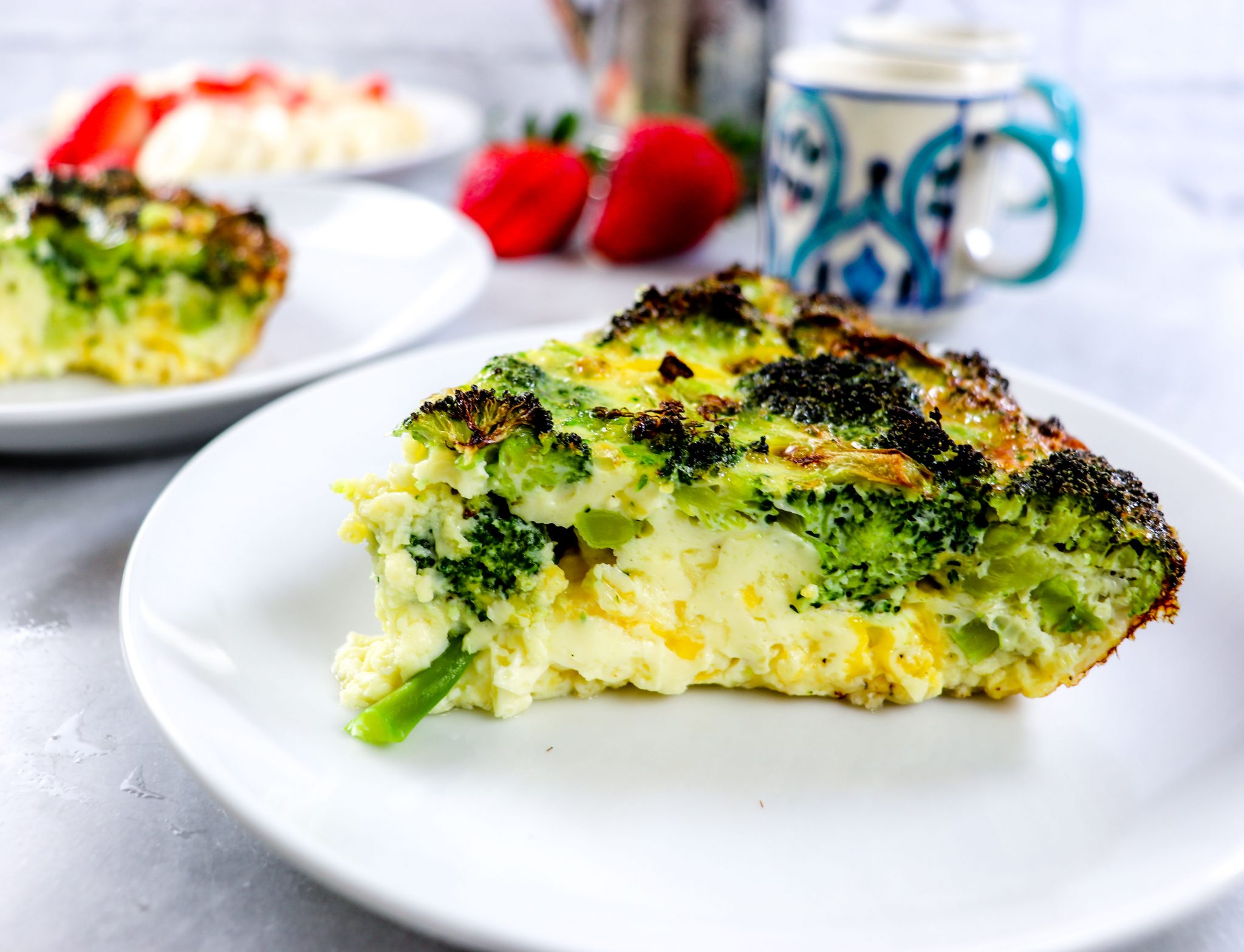 Crustless Broccoli Cheddar Quiche