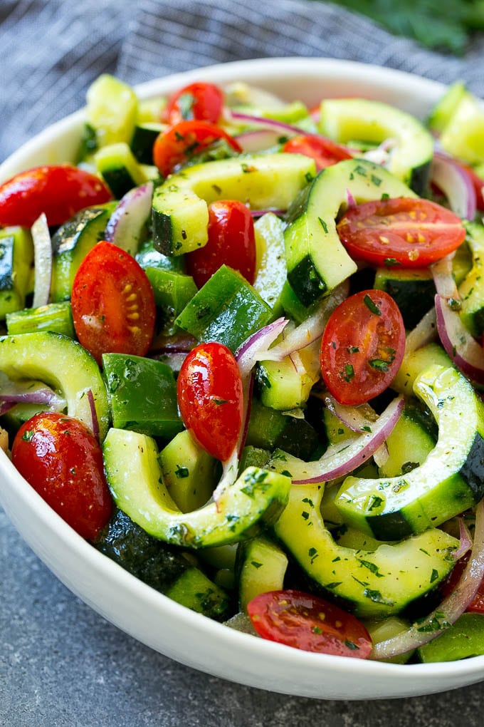 Cucumber Tomato Salad Dinner At The Zoo