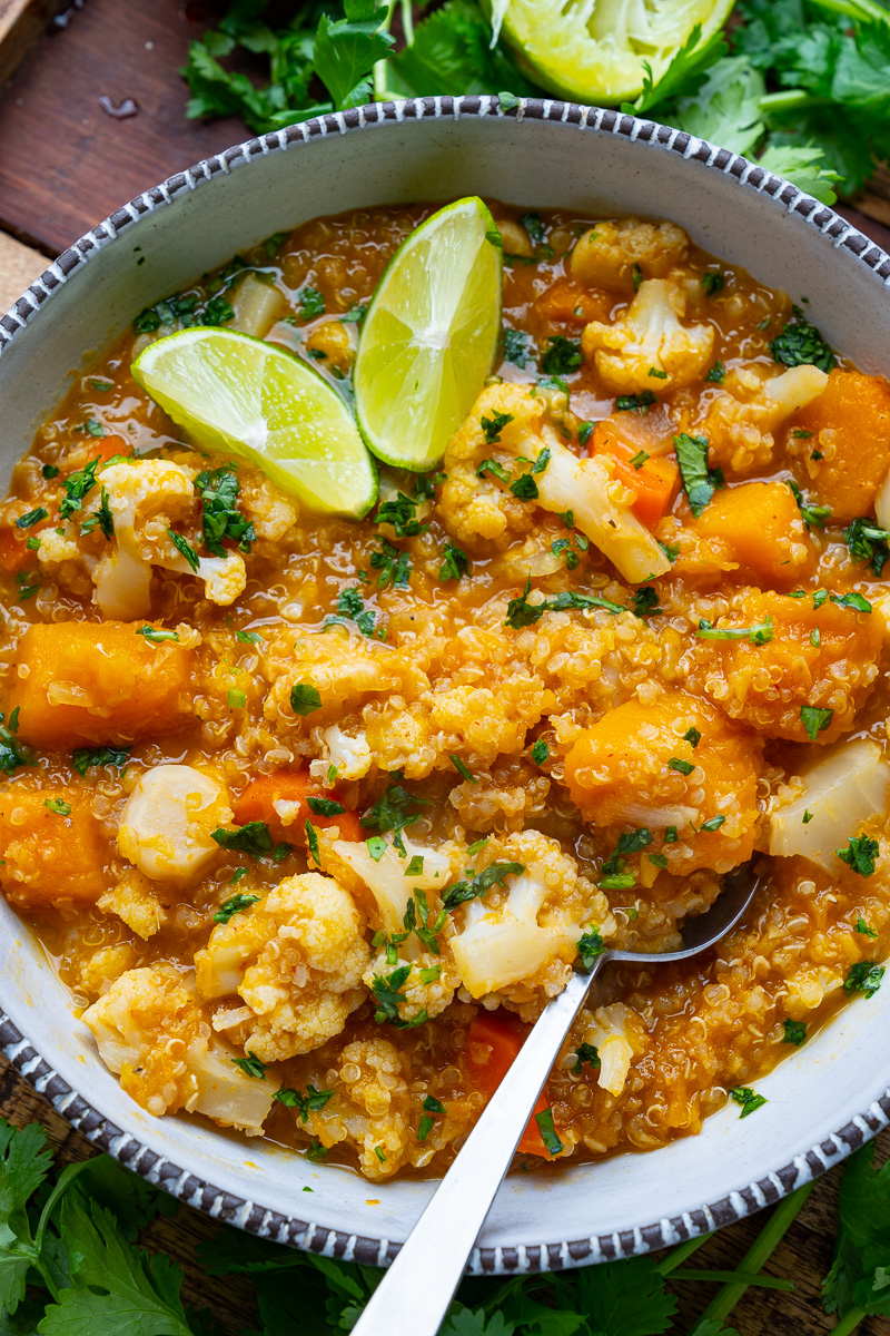 Curry Cauliflower Rice Using Quinoa To Amp Up The Protein A Little Bit