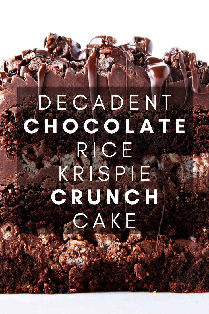 Decadent Chocolate Rice Krispie Crunch Cake Recipe Bite Me More