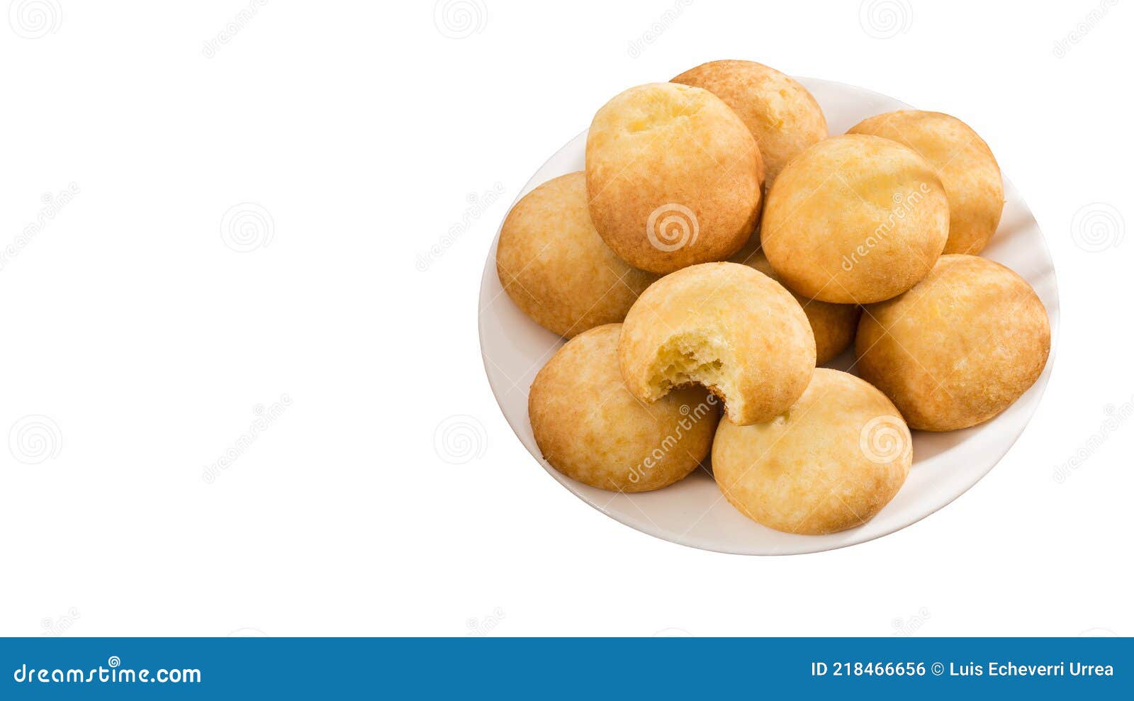 Delicious Colombian Almojabanas Traditional Cuisine White Background