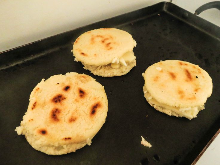 Delicious Colombian Arepas Filled With Mozzarella Cheese Colombian