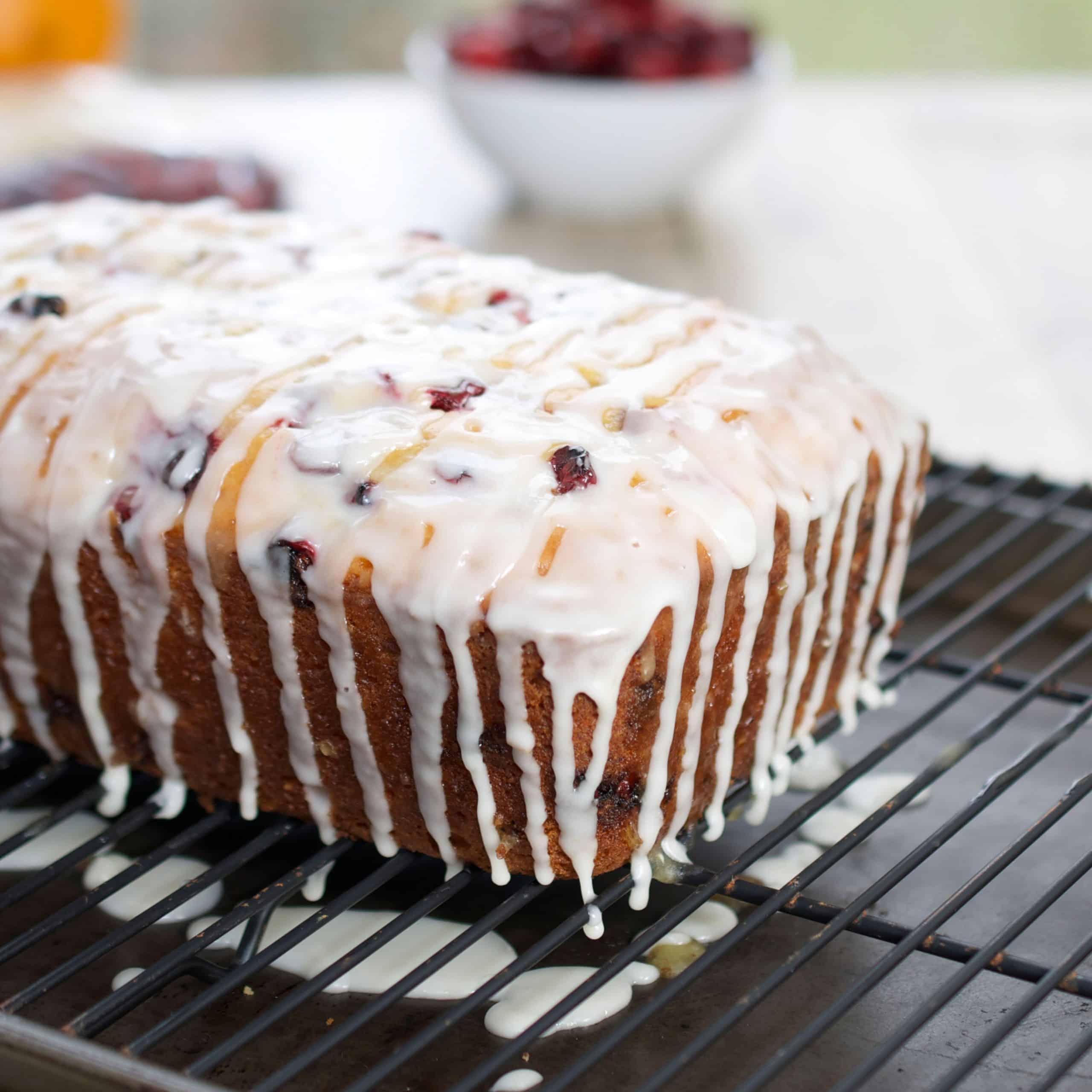 Delicious Cranberry Orange Bread With Simple Glaze Sweet Pea S Kitchen