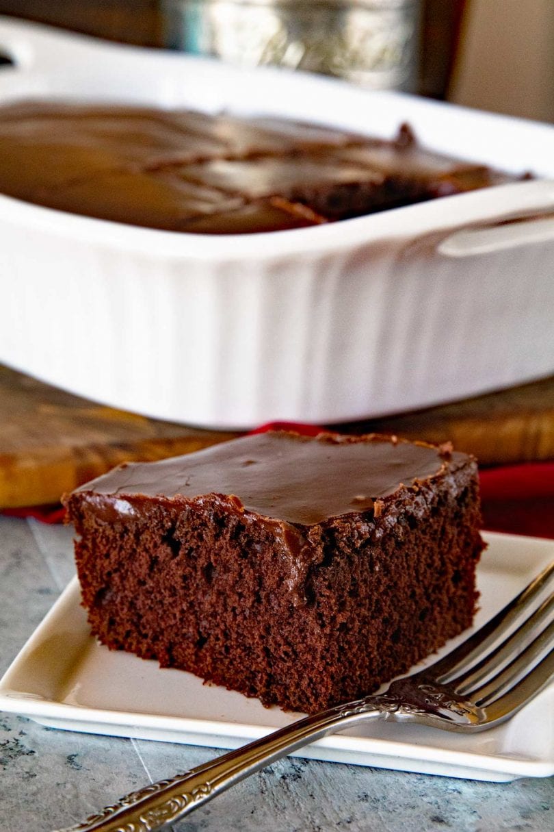 Delicious Two Layer Chocolate Cake With Homemade Chocolate Frosting This Cake Is Si