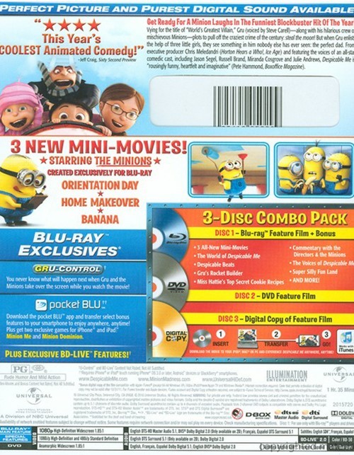 Despicable Me Blu Ray Amp Dvd Review