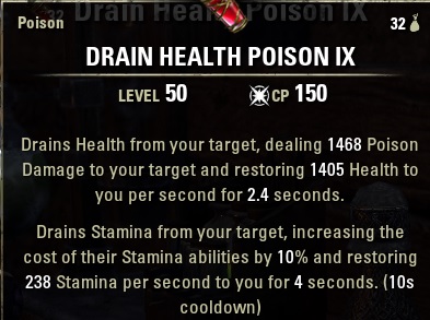 Drain Health Poison Ix Eso Recipe Best Drain Photos Primagem Org