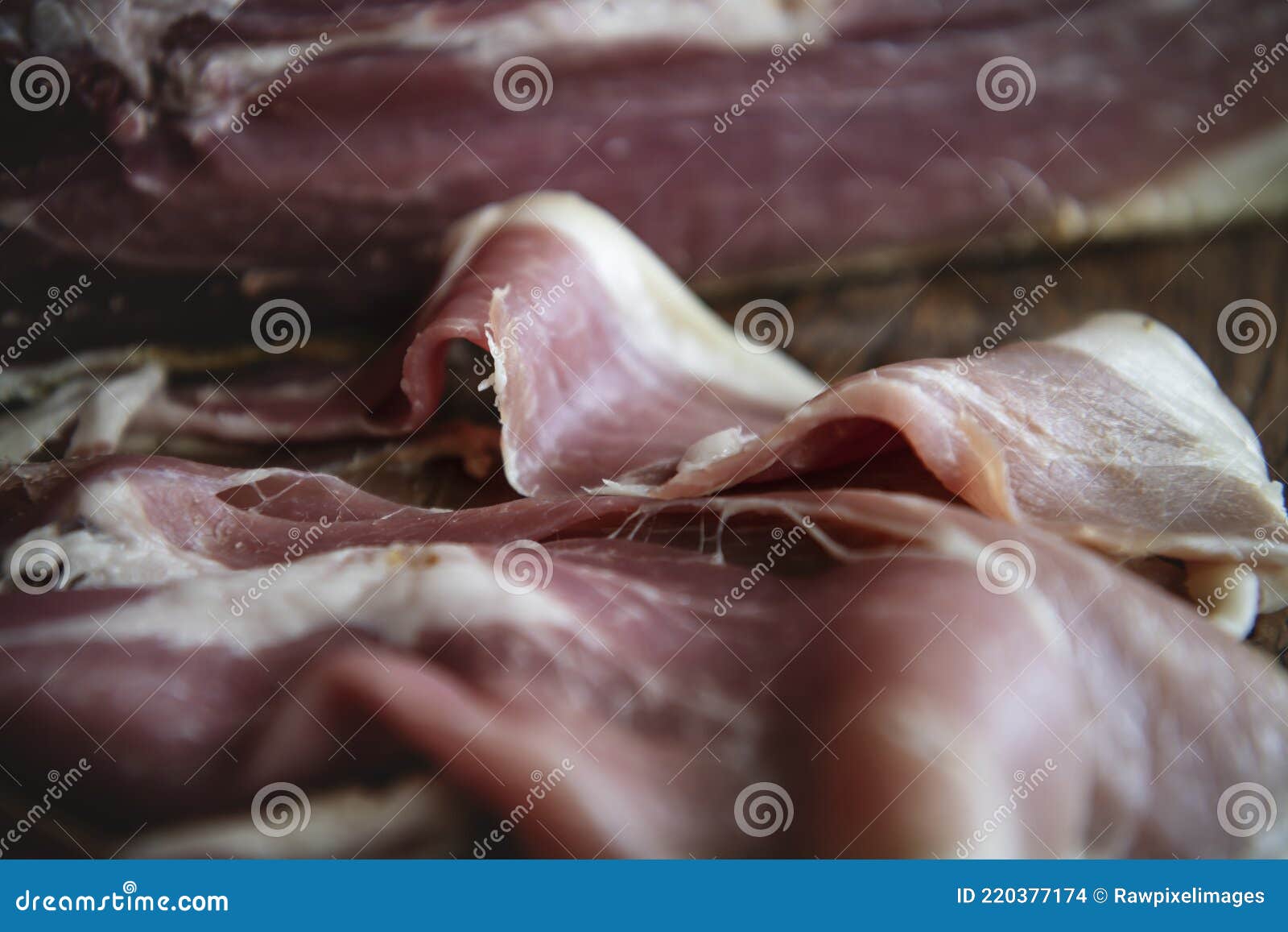 Dry Cured Ham Food Photography Recipe Idea Royalty Free Stock Photo