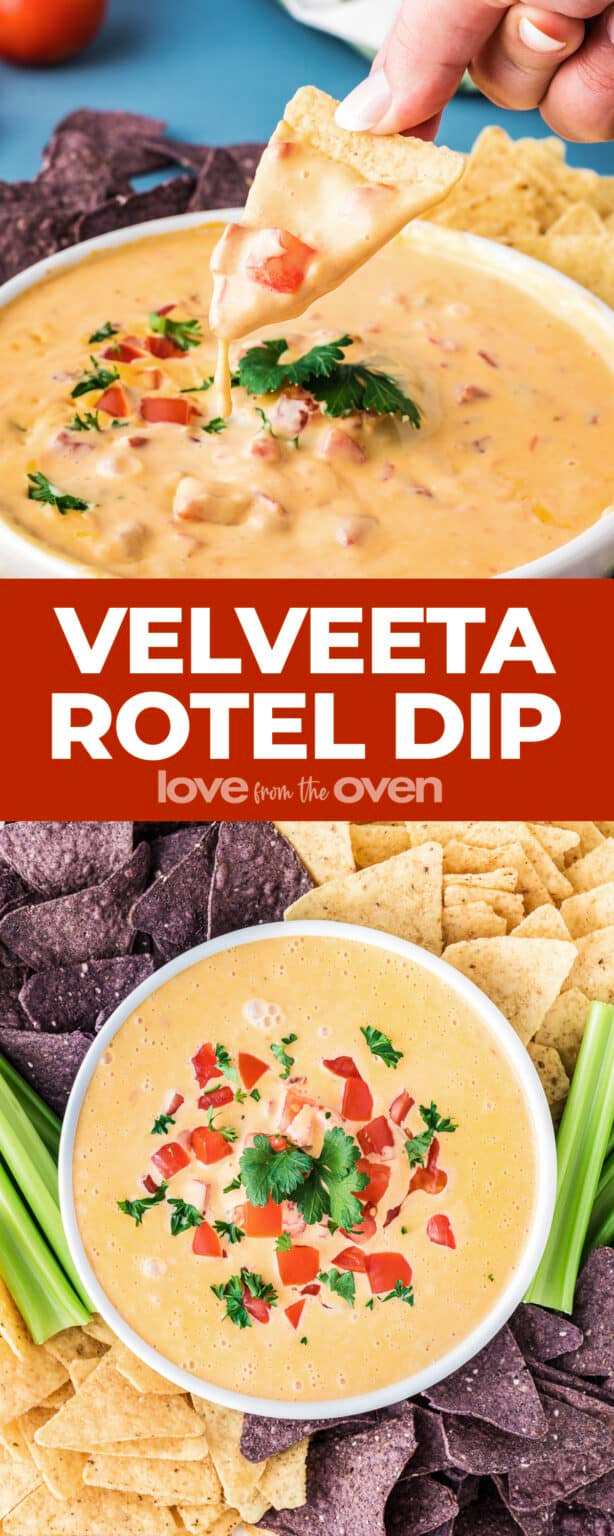 Easy 2 Ingredient Queso Queso Dip Crockpot Queso Dip Velveeta Rotel