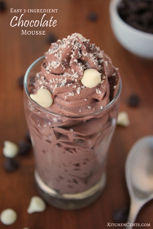 Easy 3 Ingredient Chocolate Mousse Healthy Delicious Food