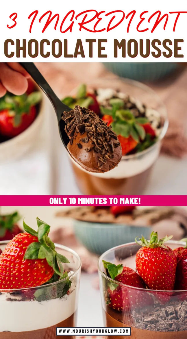 Easy 3 Ingredient Chocolate Mousse Recipe Nourish Your Glow