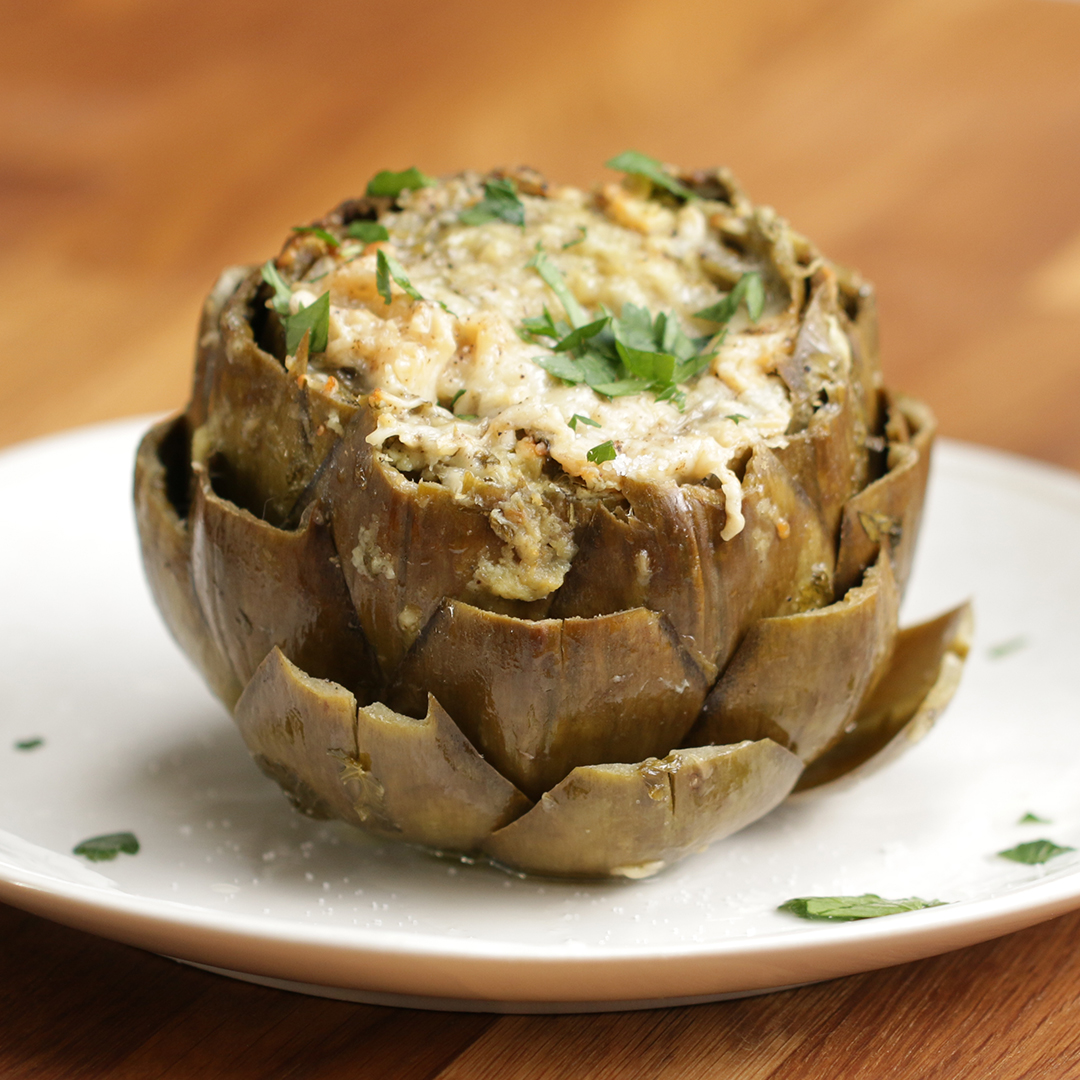 Easy Baked Artichoke Recipe By Tasty Recipe Artichoke Recipes