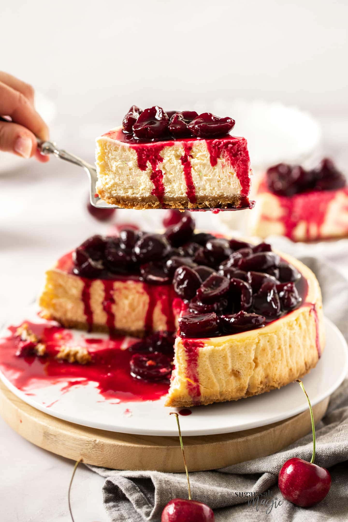 Easy Baked Cherry Cheesecake Recipe Cherry Sauce Cheesecake