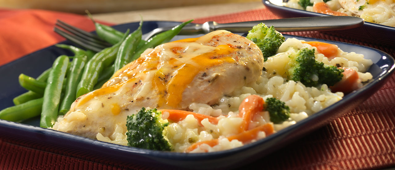 Easy Baked Chicken Rice Casserole Campbell S Kitchen