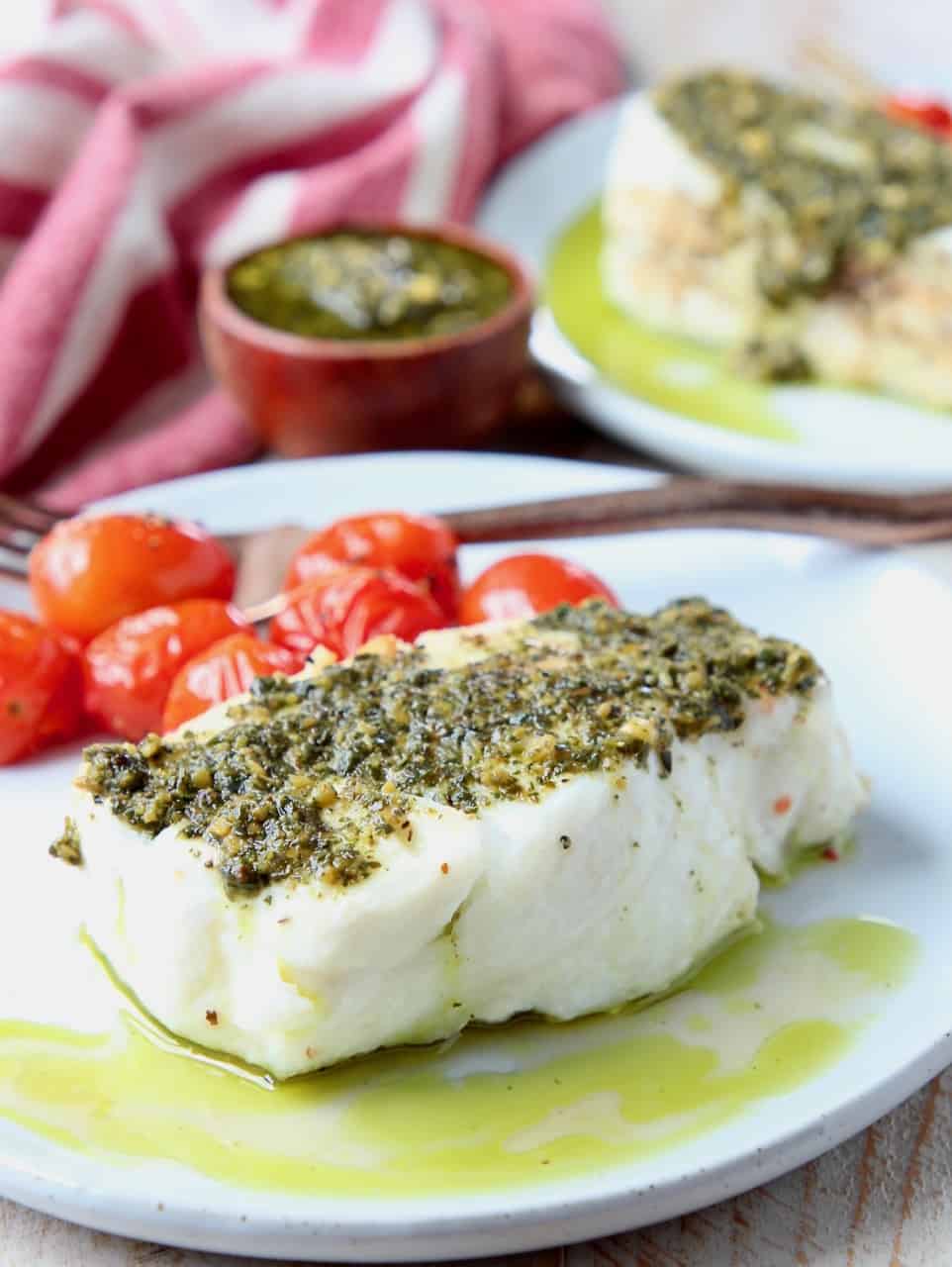 Easy Baked Chilean Sea Bass With Pesto Whitneybond Com