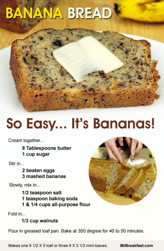 Easy Banana Bread Recipe Soakploaty