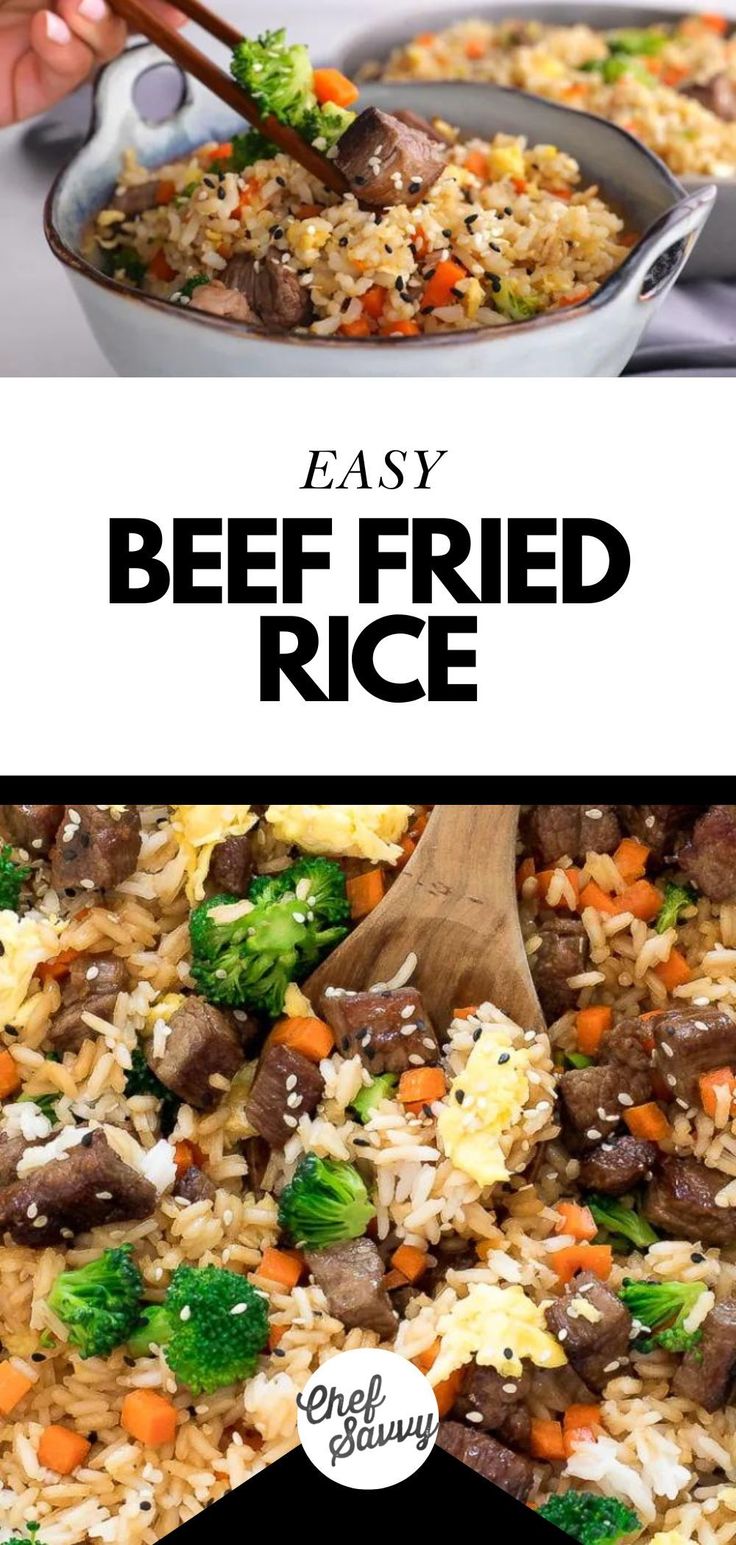 Easy Beef Fried Rice Better Than Takeout Chef Savvy Recipe Easy Rice Recipes Fried