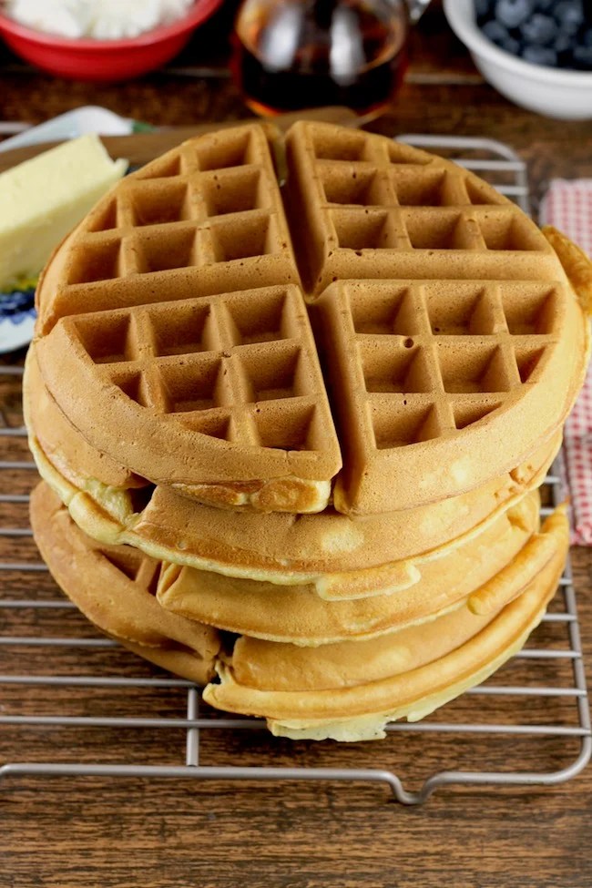 Easy Belgian Waffles With Video Miss In The Kitchen