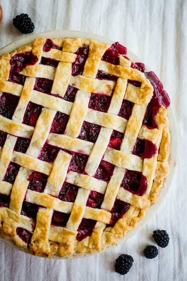 Easy Blackberry Pie Sour Cream Custard No Roll Pie Crust Fearless