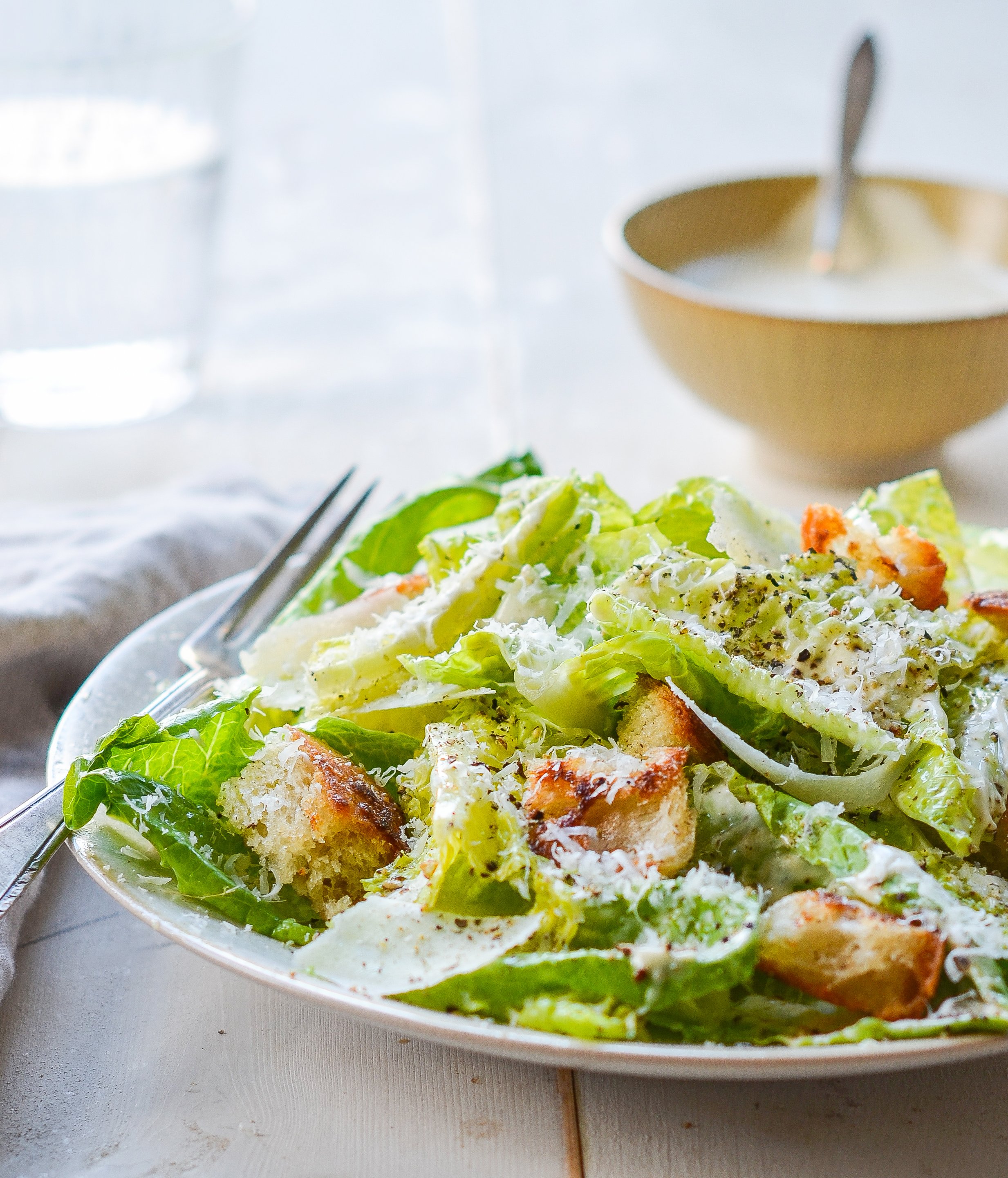 Easy Caesar Salad Recipe With Homemade Dressing