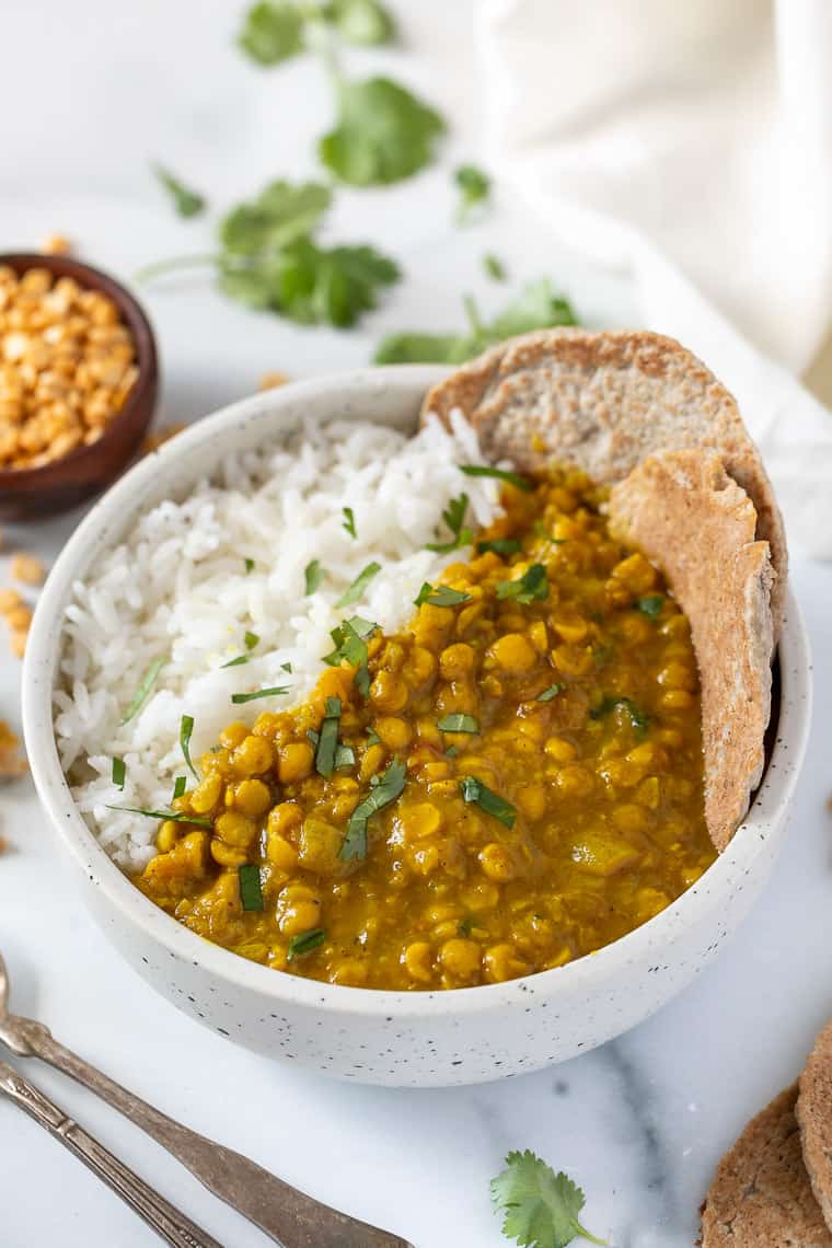 Easy Chana Dal With Coconut Quinoa Flatbreads Simply Quinoa