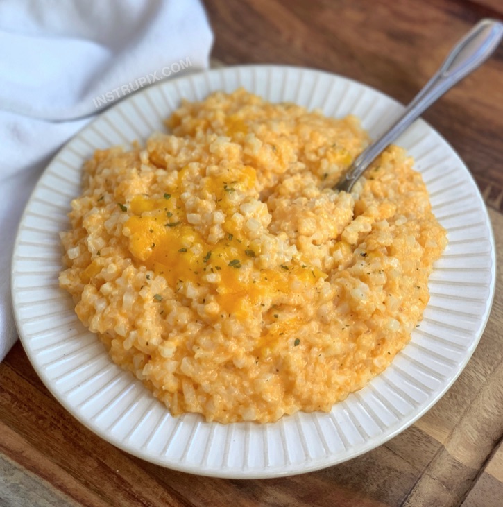 Easy Cheesy Cauliflower Rice Instrupix