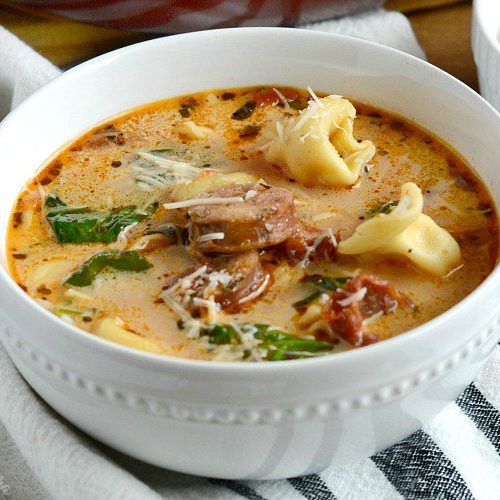 Easy Chicken Sausage Tortellini Soup Meatloaf And Melodrama