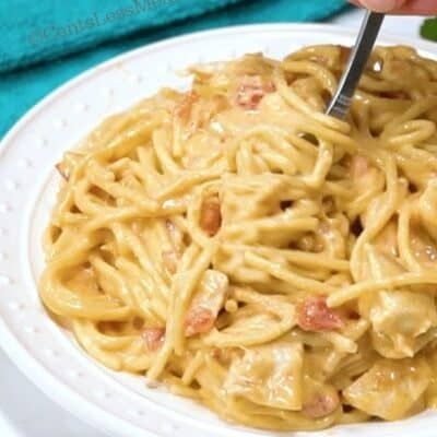 Easy Chicken Spaghetti On The Stovetop Or Crockpot The Shortcut