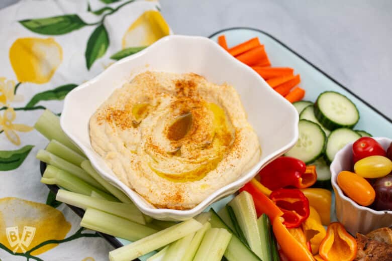 Easy Classic Homemade Hummus Using Canned Chickpeas