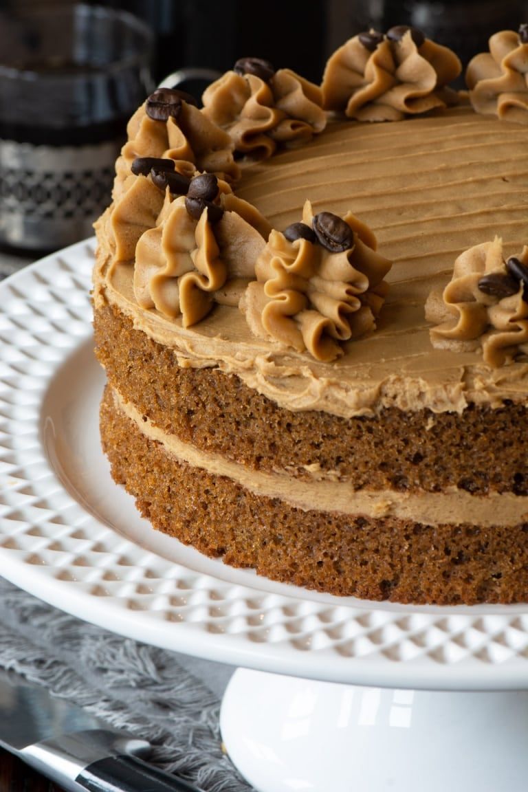 Easy Coffee Cake A Delicious All In One Coffee Sponge Topped With Smooth Coffee Buttercream